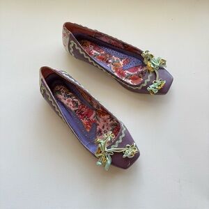 Irregular Choice Purple Leather Flats